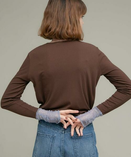 Sonny Label / サニーレーベル Tシャツ | 『WEB限定』レーススリーブレイヤードロングTシャツ | 詳細5