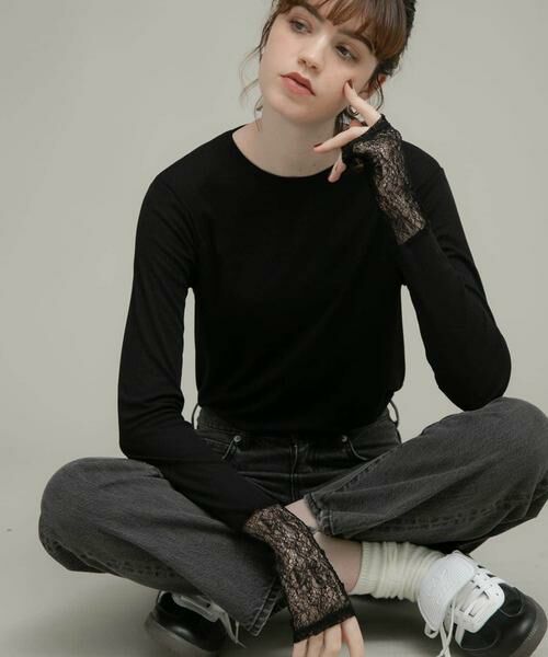 Sonny Label / サニーレーベル Tシャツ | 『WEB限定』レーススリーブレイヤードロングTシャツ | 詳細23