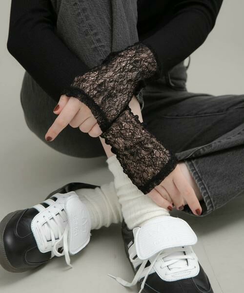 Sonny Label/サニーレーベル 『WEB限定』レーススリーブレイヤードロングTシャツ ブラック FREE