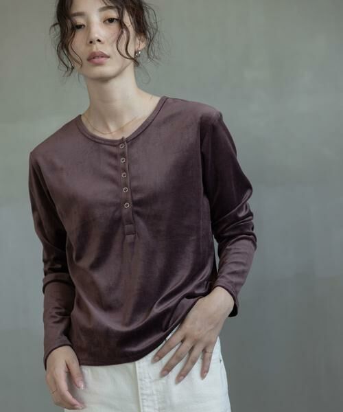 Sonny Label / サニーレーベル Tシャツ | 『UR TECH』ベロアヘンリーネックプルオーバー | 詳細2