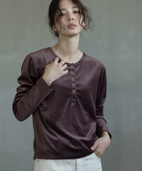 Sonny Label / サニーレーベル Tシャツ | 『UR TECH』ベロアヘンリーネックプルオーバー | 詳細3