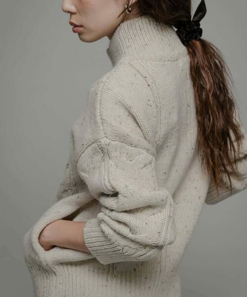 Sonny Label / サニーレーベル ニット・セーター | ウールケーブルニットジップブルゾン | 詳細1