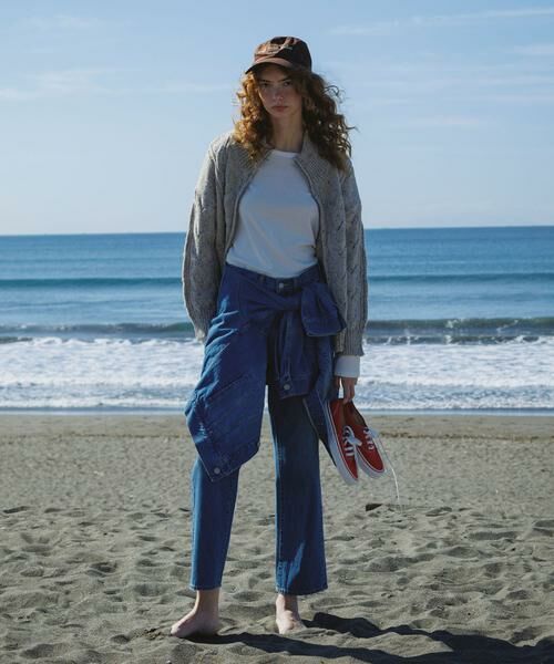 Sonny Label / サニーレーベル ニット・セーター | ウールケーブルニットジップブルゾン | 詳細12