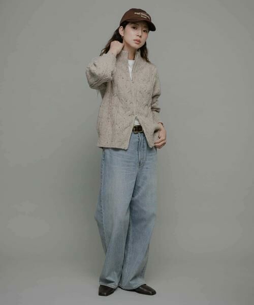 Sonny Label / サニーレーベル ニット・セーター | ウールケーブルニットジップブルゾン | 詳細18