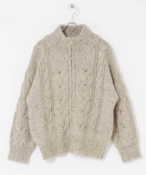 Sonny Label / サニーレーベル ニット・セーター | ウールケーブルニットジップブルゾン | 詳細19