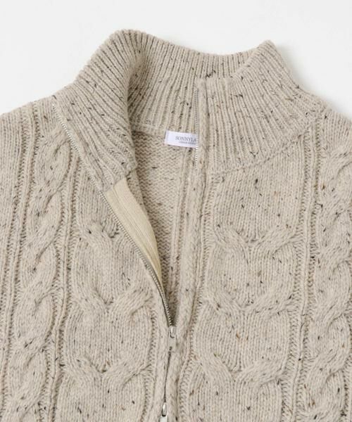Sonny Label / サニーレーベル ニット・セーター | ウールケーブルニットジップブルゾン | 詳細20