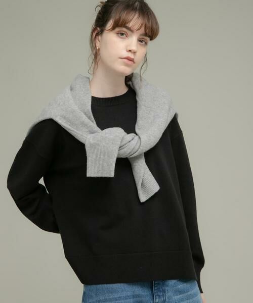 Sonny Label/サニーレーベル 『洗濯可』サイドスリットハイゲージプルオーバー ブラック FREE