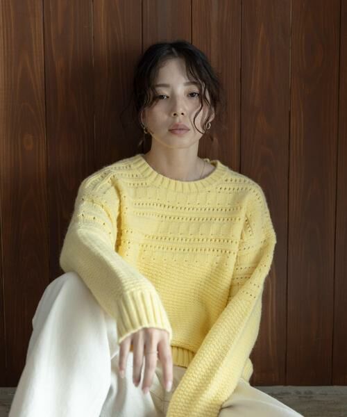 Sonny Label / サニーレーベル ニット・セーター | 『WEB限定』アイレット切替ニットプルオーバー | 詳細1
