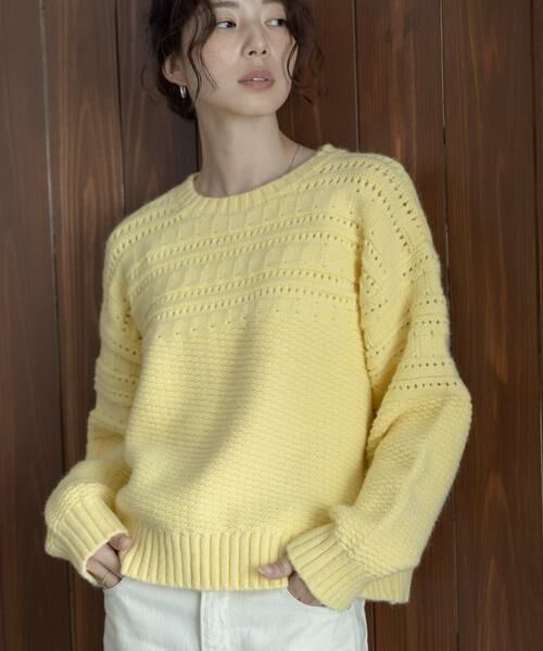 Sonny Label / サニーレーベル ニット・セーター | 『WEB限定』アイレット切替ニットプルオーバー | 詳細3