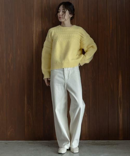 Sonny Label / サニーレーベル ニット・セーター | 『WEB限定』アイレット切替ニットプルオーバー | 詳細6