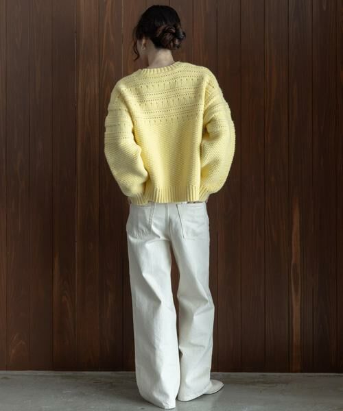 Sonny Label / サニーレーベル ニット・セーター | 『WEB限定』アイレット切替ニットプルオーバー | 詳細7