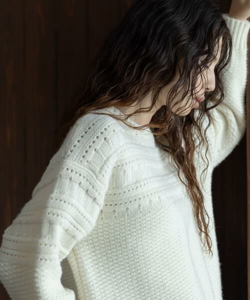 Sonny Label / サニーレーベル ニット・セーター | 『WEB限定』アイレット切替ニットプルオーバー | 詳細14