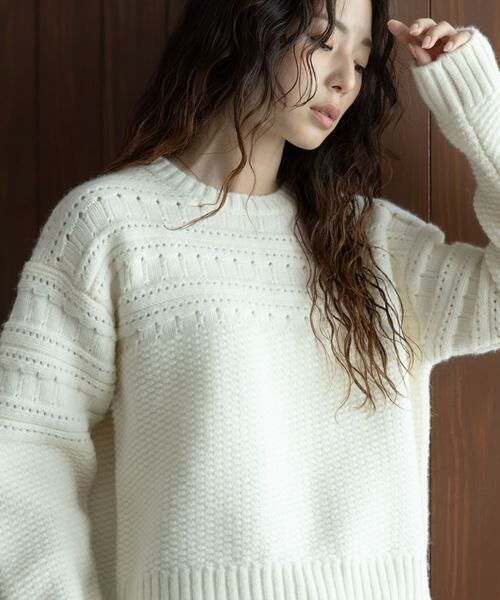 Sonny Label / サニーレーベル ニット・セーター | 『WEB限定』アイレット切替ニットプルオーバー | 詳細15