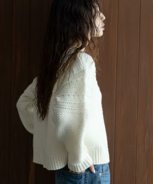 Sonny Label / サニーレーベル ニット・セーター | 『WEB限定』アイレット切替ニットプルオーバー | 詳細18