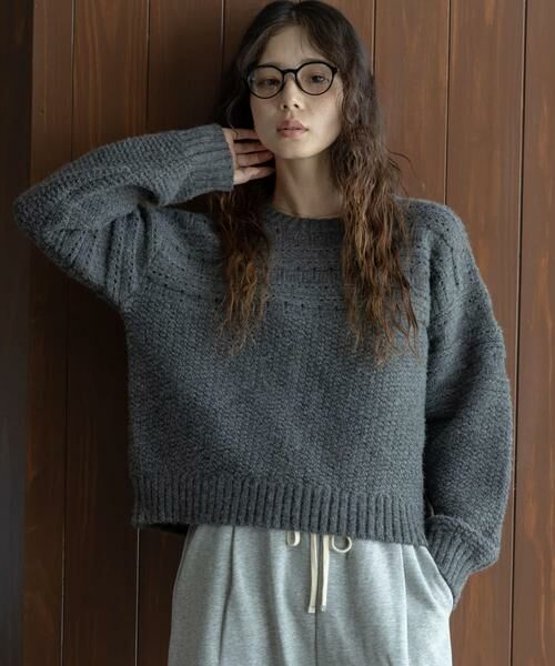 Sonny Label / サニーレーベル ニット・セーター | 『WEB限定』アイレット切替ニットプルオーバー | 詳細24