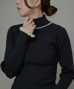 Sonny Label / サニーレーベル ニット・セーター | 袖口フリルハイネックプルオーバー