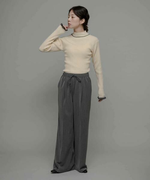 Sonny Label / サニーレーベル ニット・セーター | 袖口フリルハイネックプルオーバー | 詳細16