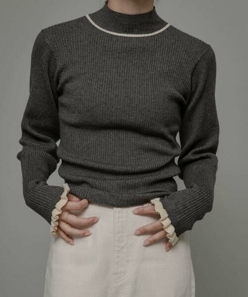 Sonny Label / サニーレーベル ニット・セーター | 袖口フリルハイネックプルオーバー | 詳細19