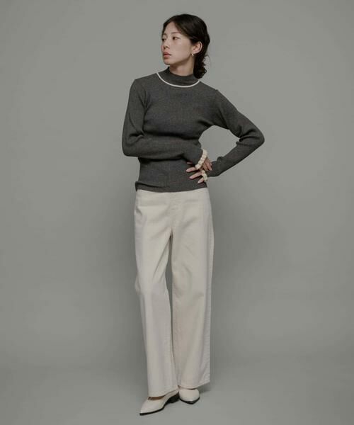 Sonny Label / サニーレーベル ニット・セーター | 袖口フリルハイネックプルオーバー | 詳細22