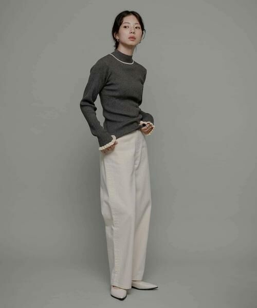 Sonny Label / サニーレーベル ニット・セーター | 袖口フリルハイネックプルオーバー | 詳細23