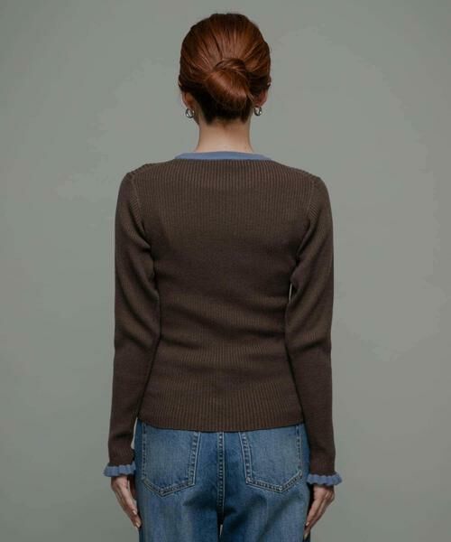 Sonny Label / サニーレーベル ニット・セーター | 『洗濯可』袖口フリルクルーネックプルオーバー | 詳細10