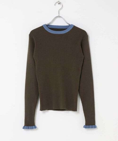 Sonny Label / サニーレーベル ニット・セーター | 『洗濯可』袖口フリルクルーネックプルオーバー | 詳細11