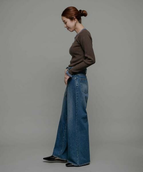 Sonny Label / サニーレーベル ニット・セーター | 『洗濯可』袖口フリルクルーネックプルオーバー | 詳細6