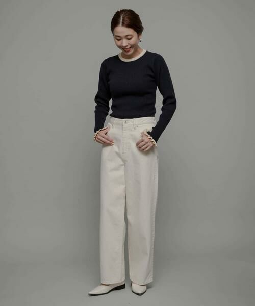 Sonny Label / サニーレーベル ニット・セーター | 『洗濯可』袖口フリルクルーネックプルオーバー | 詳細16