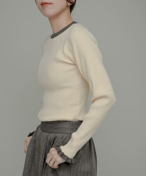 Sonny Label / サニーレーベル ニット・セーター | 『洗濯可』袖口フリルクルーネックプルオーバー | 詳細28