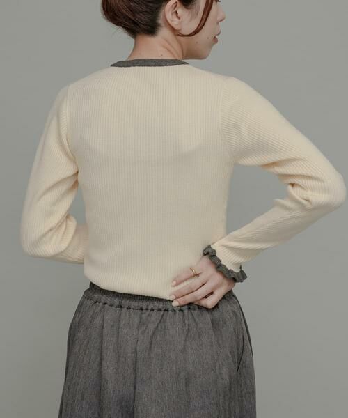 Sonny Label / サニーレーベル ニット・セーター | 『洗濯可』袖口フリルクルーネックプルオーバー | 詳細29