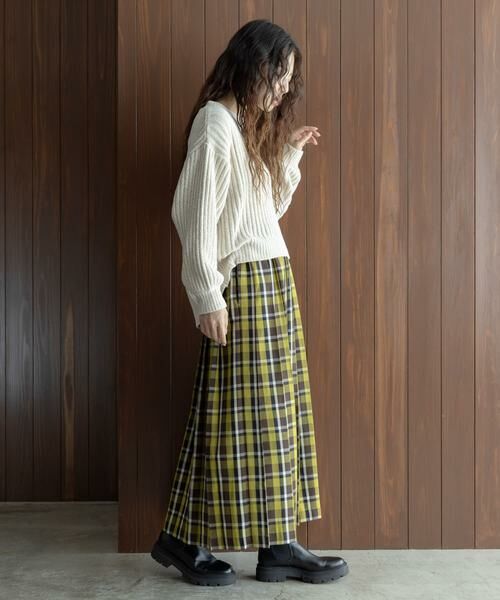 Sonny Label / サニーレーベル スカート | チェックプリーツイージースカート | 詳細6