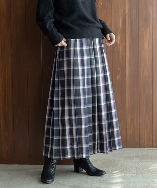 Sonny Label / サニーレーベル スカート | チェックプリーツイージースカート | 詳細15