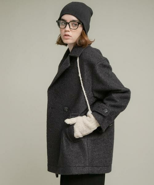 Sonny Label / サニーレーベル その他アウター | ウールライクカーリーシャギーコクーンコート | 詳細26
