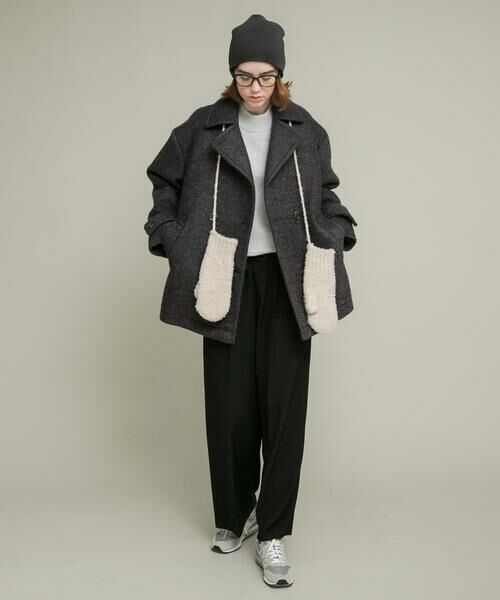 Sonny Label / サニーレーベル その他アウター | ウールライクカーリーシャギーコクーンコート | 詳細28