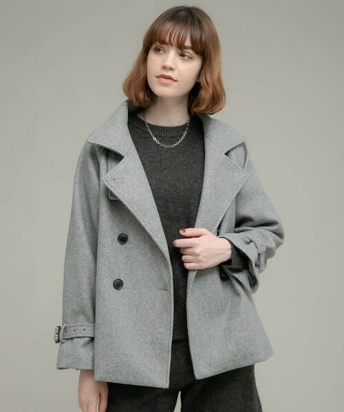 Sonny Label / サニーレーベル その他アウター | メルトンジャージースタンドカラーコート | 詳細1