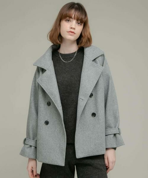 Sonny Label / サニーレーベル その他アウター | メルトンジャージースタンドカラーコート | 詳細2