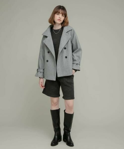 Sonny Label / サニーレーベル その他アウター | メルトンジャージースタンドカラーコート | 詳細5