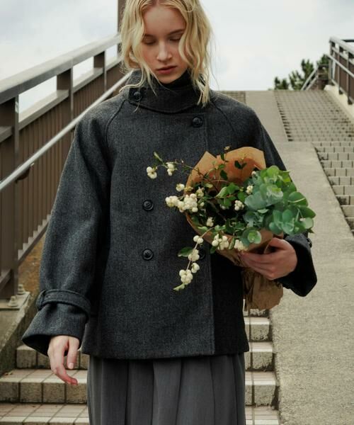 Sonny Label / サニーレーベル その他アウター | メルトンジャージースタンドカラーコート | 詳細11