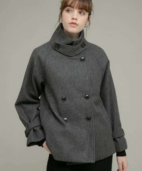 Sonny Label / サニーレーベル その他アウター | メルトンジャージースタンドカラーコート | 詳細15