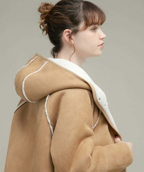 Sonny Label / サニーレーベル その他アウター | ムートンリバーシブルフーディーコート | 詳細1