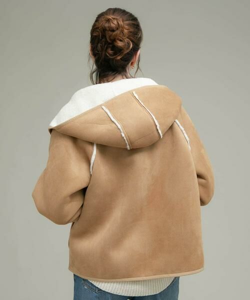 Sonny Label / サニーレーベル その他アウター | ムートンリバーシブルフーディーコート | 詳細4