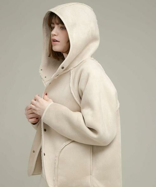 Sonny Label / サニーレーベル その他アウター | ムートンリバーシブルフーディーコート | 詳細15