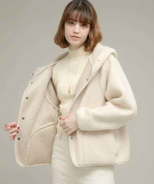 Sonny Label / サニーレーベル その他アウター | ムートンリバーシブルフーディーコート | 詳細17