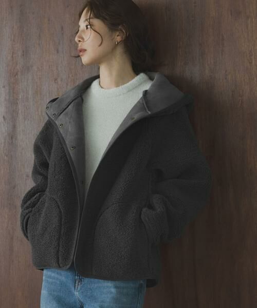 Sonny Label / サニーレーベル その他アウター | ムートンリバーシブルフーディーコート | 詳細26