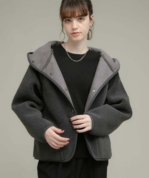 Sonny Label / サニーレーベル その他アウター | ムートンリバーシブルフーディーコート | 詳細30