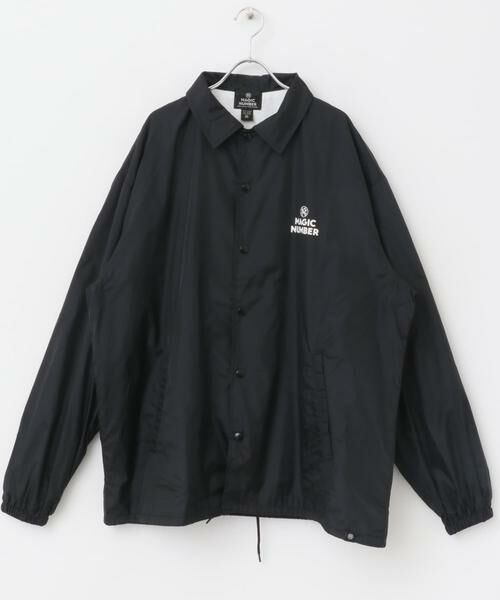 Sonny Label / サニーレーベル ナイロンジャケット | MAGIC NUMBER SEEYOUINTHEWATER COACH JACKET(ブラック)