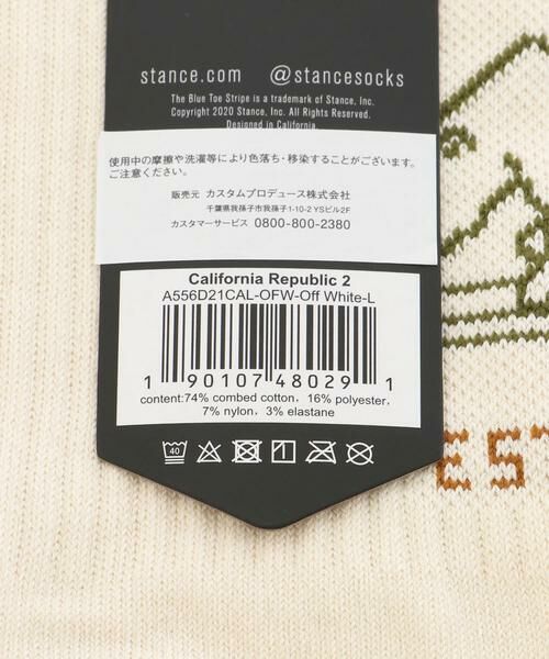 Sonny Label / サニーレーベル ソックス | STANCE SOCKS　CALIFORNIA REPUBLIC 2 + | 詳細5