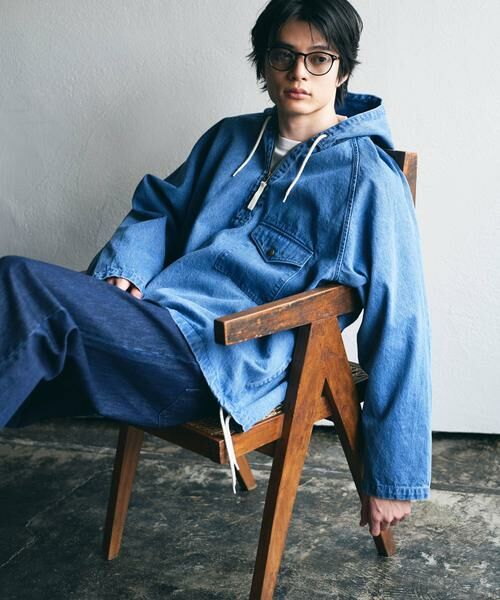 Sonny Label/サニーレーベル 『別注』ARMY TWILL×Sonny Label Smock Parka インディゴブルー M Sonny Label/サニーレーベル 『別注』ARMY TWILL×Sonny Label Smock Parka インディゴブルー M