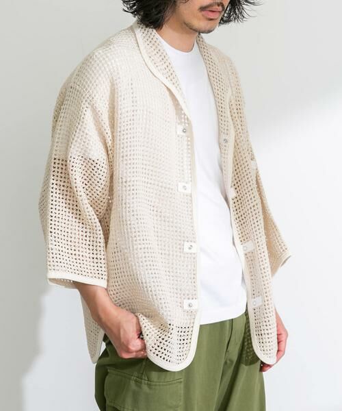 Sonny Label/サニーレーベル ARMY TWILL Cotton Mesh Shirts ホワイト系その他 S Sonny Label/サニーレーベル ARMY TWILL Cotton Mesh Shirts ホワイト系その他 S