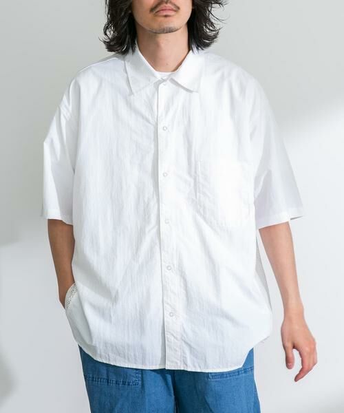 Sonny Label/サニーレーベル ARMY TWILL Nylon OX Mesh H/S Shirts ホワイト M Sonny Label/サニーレーベル ARMY TWILL Nylon OX Mesh H/S Shirts ホワイト M